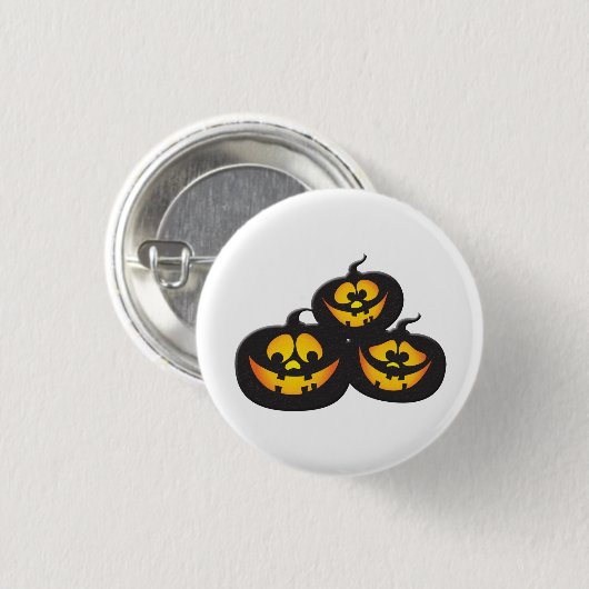 Grappige uitdrukkingen Halloween pompoenen Ronde Button 3,2 Cm (Voorkant /achterkant)