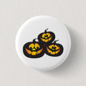 Grappige uitdrukkingen Halloween pompoenen Ronde Button 3,2 Cm (Voorkant)