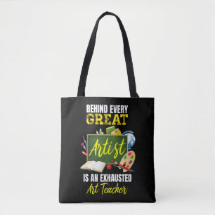 Grappige Uitgeputte Kunst Leraar Terug naar School Tote Bag
