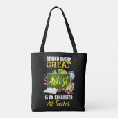 Grappige Uitgeputte Kunst Leraar Terug naar School Tote Bag (Achterkant)