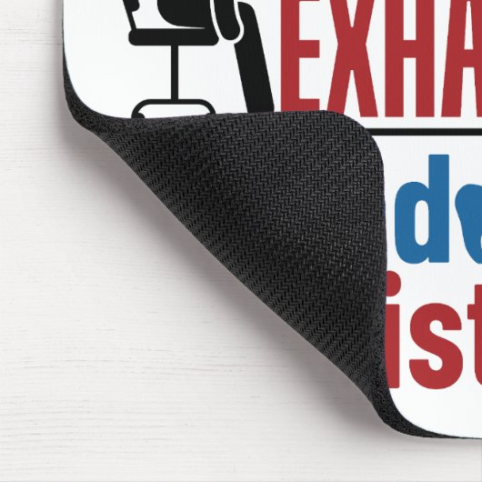 Grappige uitgeputte orthodontist assistent muismat (Hoek)