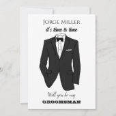 Grappige Uitnodiging voor Bruidsjonker (Voorkant)