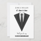 Grappige Uitnodiging voor Bruidsjonker (Voorkant)