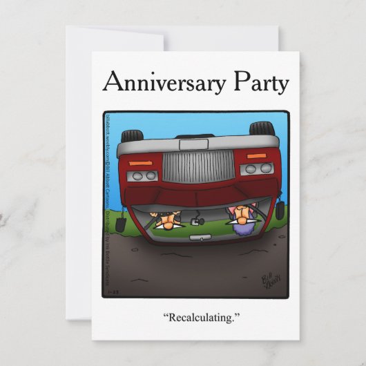 Grappige uitnodiging voor een 50-jarig jubileumfee (Voorkant)