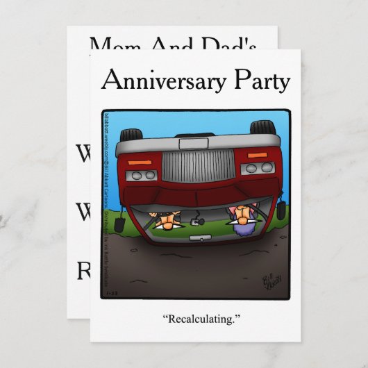 Grappige uitnodiging voor een 50e verjaardagsfeest (Voorkant / Achterkant)