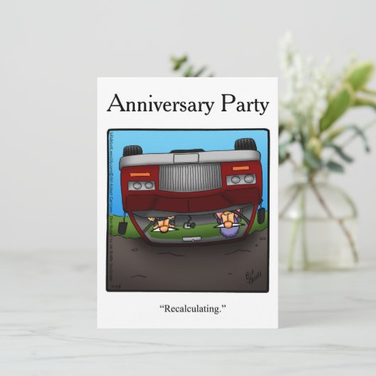 Grappige uitnodiging voor een 50e verjaardagsfeest (Staand voorkant)