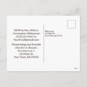 Grappige uitnodiging voor een Friendsgiving-potluc (Achterkant)