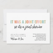 Grappige uitnodiging voor een gezamenlijk Baby sho (Voorkant)