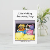 Grappige uitnodiging voor een jubileumfeestje (Staand voorkant)