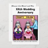 Grappige uitnodiging voor een jubileumfeestje (Voorkant / Achterkant)