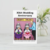 Grappige uitnodiging voor een jubileumfeestje (Staand voorkant)