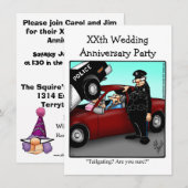 Grappige uitnodiging voor een jubileumfeestje (Voorkant / Achterkant)
