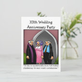 Grappige uitnodiging voor een jubileumfeestje (Staand voorkant)
