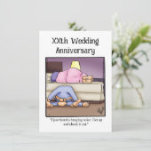 Grappige uitnodiging voor een jubileumfeestje (Staand voorkant)