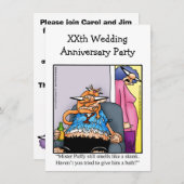 Grappige uitnodiging voor een jubileumfeestje (Voorkant / Achterkant)