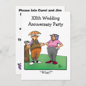 Grappige uitnodiging voor een jubileumfeestje (Voorkant / Achterkant)