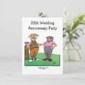 Grappige uitnodiging voor een jubileumfeestje (Staand voorkant)