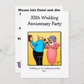 Grappige uitnodiging voor een trouwfeestfeestje (Voorkant / Achterkant)