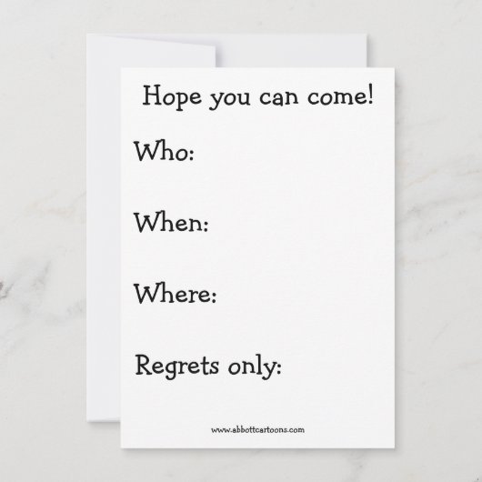 Grappige uitnodiging voor eindexamenfeest van rech (Achterkant)