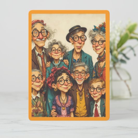 Grappige Uitnodiging Voor Feestje | Verjaardag Met (Staand voorkant)