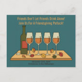 Grappige uitnodiging voor Friendsgiving-potluck me (Voorkant)