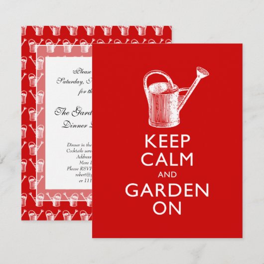 Grappige uitnodiging voor Garden Show, Garden Shop (Voorkant / Achterkant)