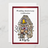 Grappige uitnodiging voor huwelijksjubileum (Voorkant / Achterkant)