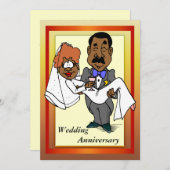 Grappige uitnodiging voor huwelijksverjaardag (Voorkant / Achterkant)