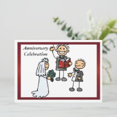 Grappige uitnodiging voor huwelijksverjaardag (Staand voorkant)