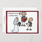 Grappige uitnodiging voor huwelijksverjaardag (Voorkant / Achterkant)