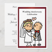 Grappige uitnodiging voor huwelijksverjaardag (Voorkant / Achterkant)