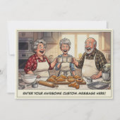 Grappige uitnodiging voor samenkomst van senioren  (Voorkant)