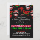 Grappige uitnodiging voor Summerween Vampier Feest (Voorkant)