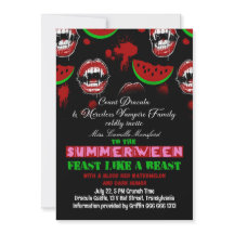 Grappige uitnodiging voor Summerween Vampier Feest