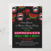 Grappige uitnodiging voor Summerween Vampier Feest (Voorkant)