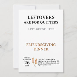 Grappige uitnodiging voor Thanksgiving-diner