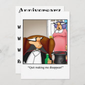 Grappige uitnodiging voor verjaardagsfeestje trouw (Voorkant / Achterkant)