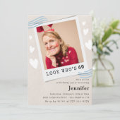 Grappige uitnodigingen voor de 60e verjaardag Foto (Staand voorkant)