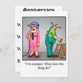 Grappige uitnodigingen voor een huwelijksverjaarda (Voorkant / Achterkant)