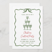 Grappige uitnodigingen voor een kerstcocktail (Voorkant / Achterkant)