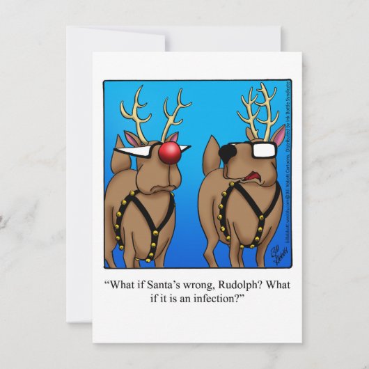 Grappige uitnodigingen voor feestelijke vakantiebi (Voorkant)