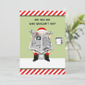 Grappige uitnodigingen voor kerstfeest (Staand voorkant)