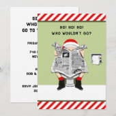 Grappige uitnodigingen voor kerstfeest (Voorkant / Achterkant)