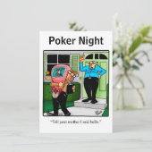 Grappige uitnodigingen voor pokeravonden (Staand voorkant)
