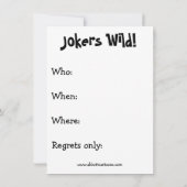 Grappige uitnodigingen voor pokeravondjes (Achterkant)