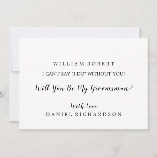 Grappige Uitnodigingskaart voor Bruidsjonkers | Ui Kaart (Achterkant)