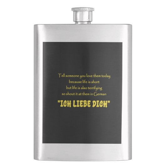 Grappige Uitroep van Je Liefde in het Duits Flacon (Voorkant)