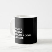 Grappige uitspraak civiel ingenieur koffiemok (Voorkant links)