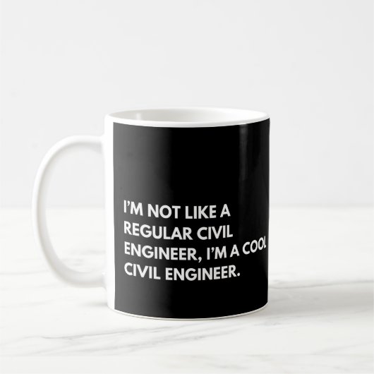 Grappige uitspraak civiel ingenieur koffiemok (Links)
