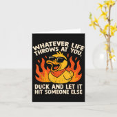 Grappige Uitspraak Eend Grap Quote Humor Eend Meme Kaart (Gele Bloem)